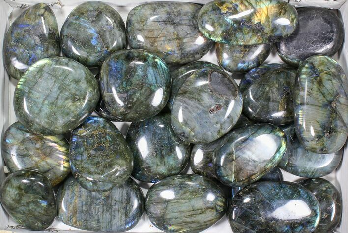 Lot: - Polished Labradorite Gallets - lbs #81299